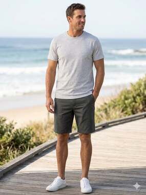 Volcom Mens Frickin Modern Fit Chino Shorts Gray